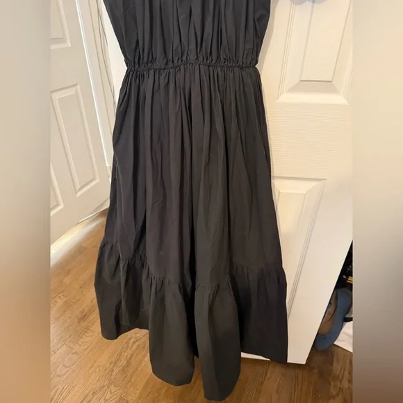 Matteu Drawcord Midi Black Dress, Size Small - Picture 6 of 7